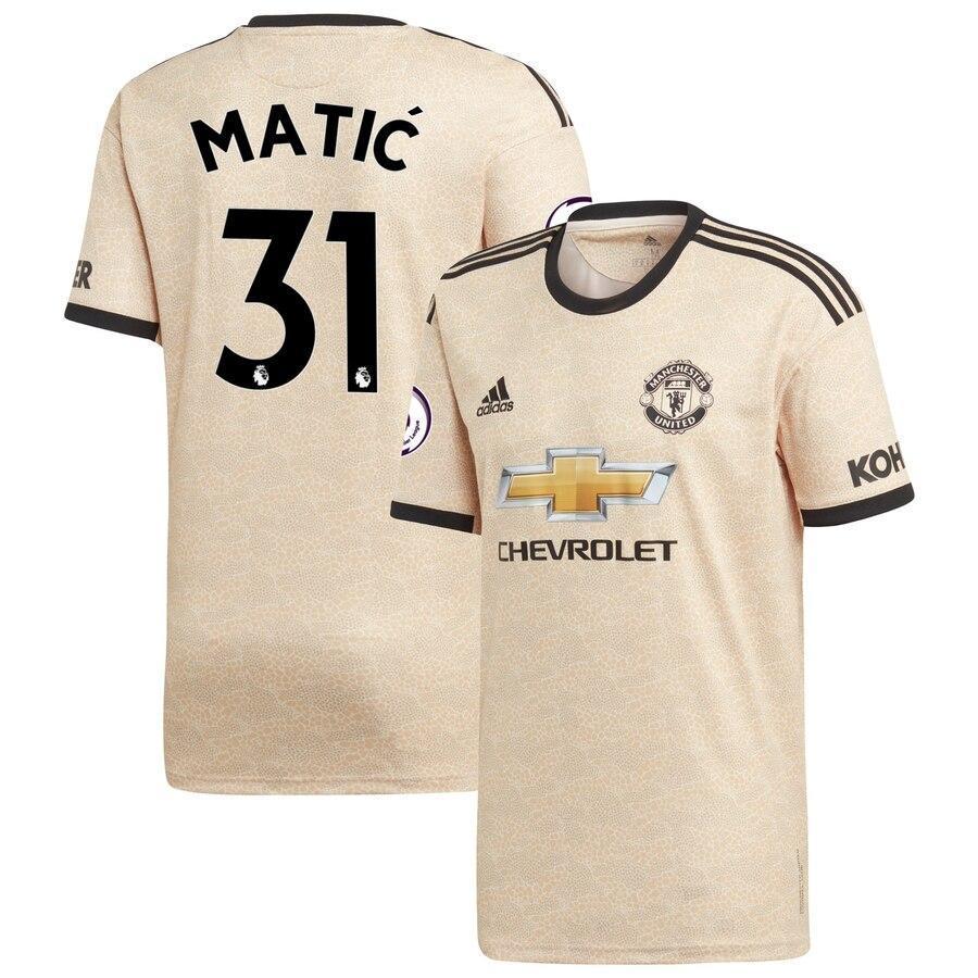 Nemanja Matic Manchester United adidas Youth 2019/20 Away Replica Player Jersey - Tan