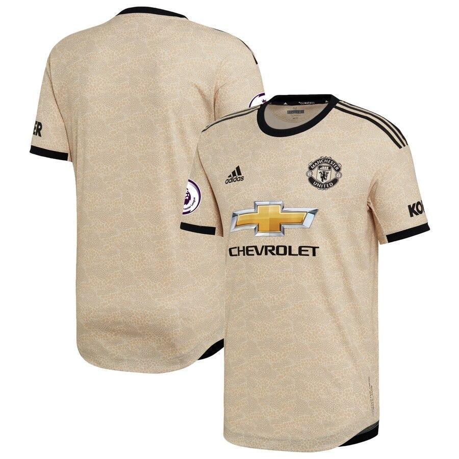 Manchester United adidas 2019/20 Away Authentic Jersey - Tan