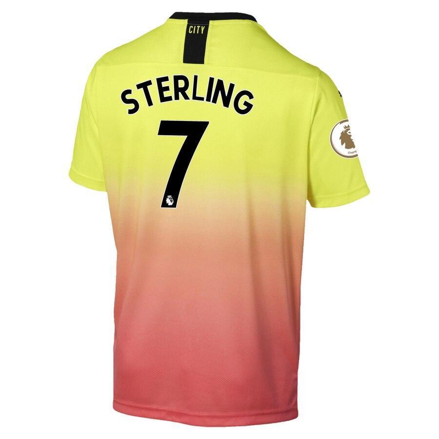 Raheem Sterling Manchester City Puma 2019/20 Third Replica Player Jersey – Yellow