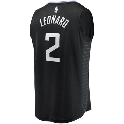 Kawhi Leonard LA Clippers Fast Break Replica Jersey Black – Statement Edition
