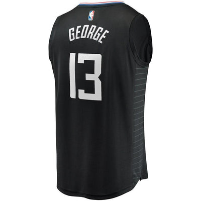 Paul George LA Clippers Fast Break Replica Jersey Black – Statement Edition