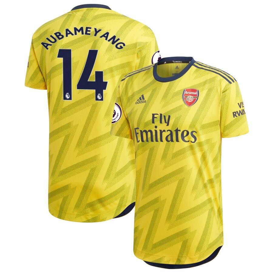 Pierre-Emerick Aubameyang Arsenal adidas 2019/20 Away Authentic Player Jersey – Yellow