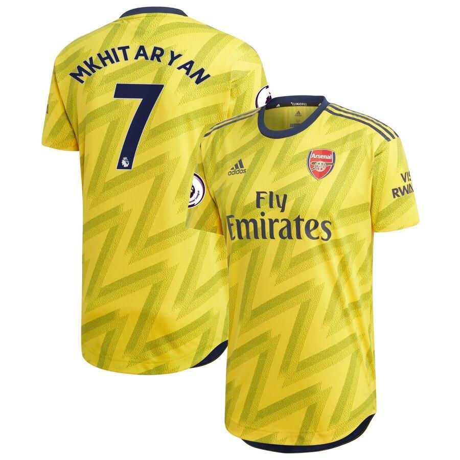 Henrikh Mkhitaryan Arsenal adidas 2019/20 Away Authentic Player Jersey – Yellow