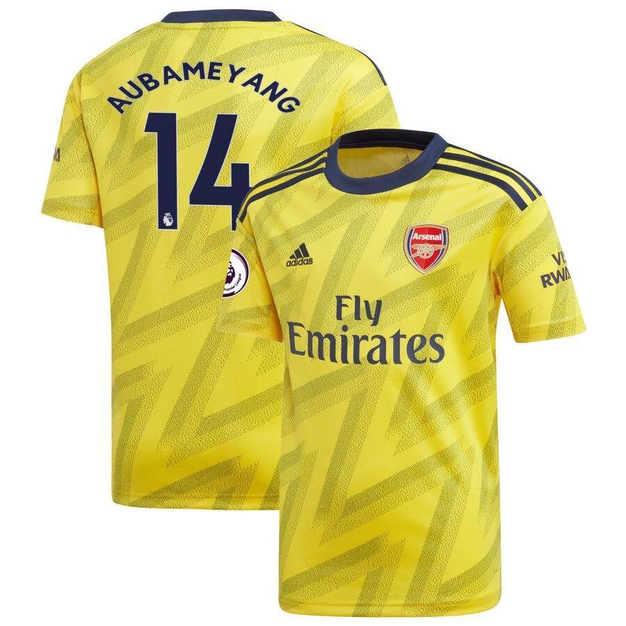 Pierre-Emerick Aubameyang Arsenal adidas Youth 2019/20 Away Replica Player Jersey – Yellow