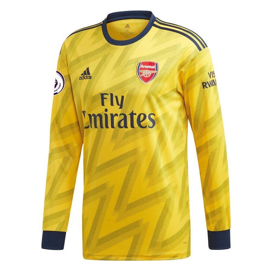 Pierre-Emerick Aubameyang Arsenal adidas 2019/20 Away Replica Player Long Sleeve Jersey – Yellow