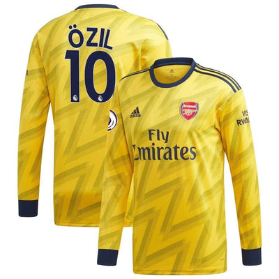 Mesut Özil Arsenal adidas 2019/20 Away Replica Player Long Sleeve Jersey – Yellow