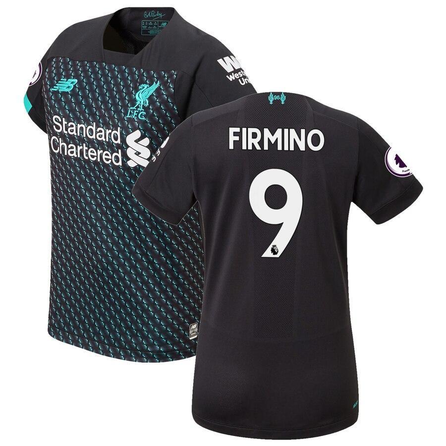Roberto Firmino Liverpool New Balance Women's 2019/20 Third Replica Player Jersey - Black