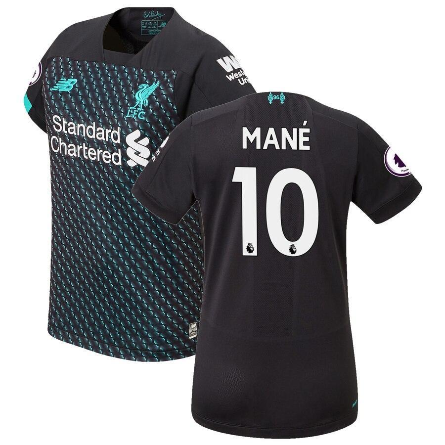 Sadio Mané Liverpool New Balance Women's 2019/20 Third Replica Player Jersey - Black