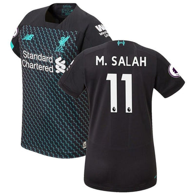 Mohamed Salah Liverpool New Balance Women's 2019/20 Third Replica Player Jersey - Black