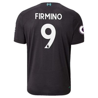 Roberto Firmino Liverpool New Balance Youth 2019/20 Third Replica Player Jersey - Black