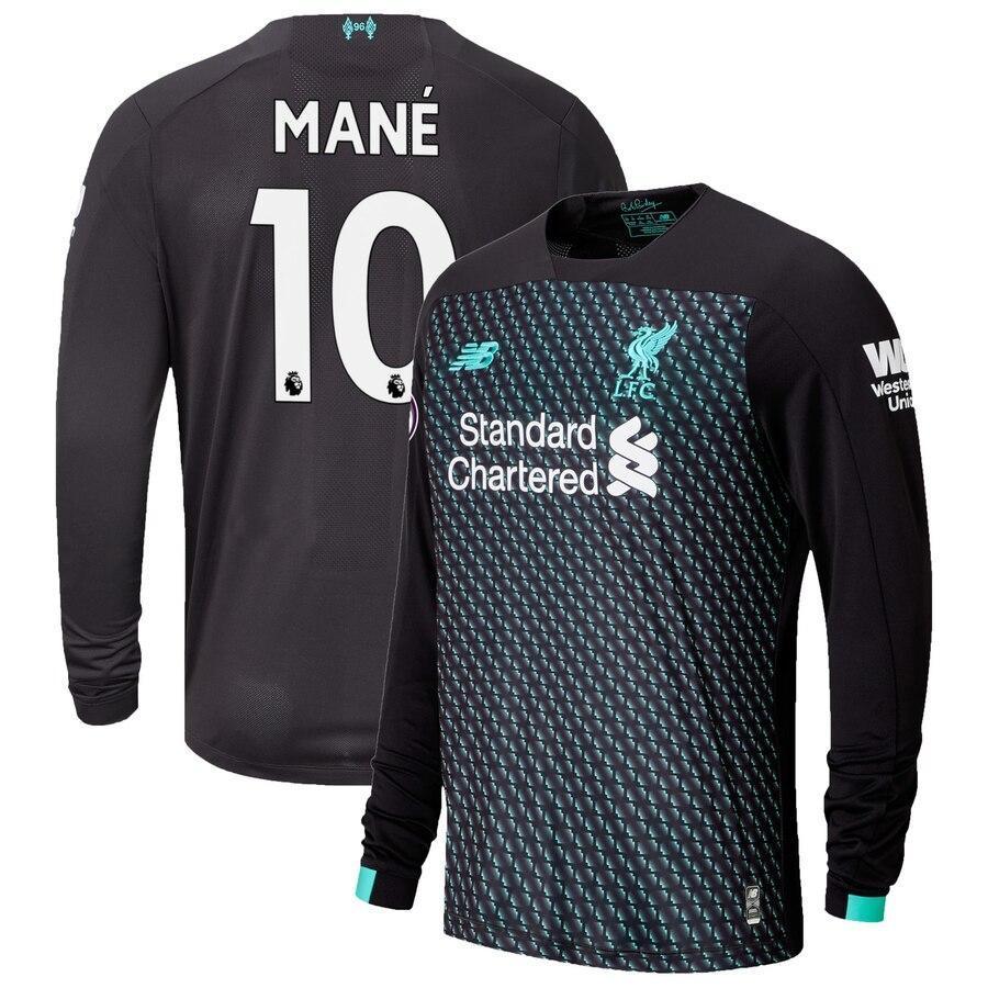 Sadio Mané Liverpool New Balance 2019/20 Third Replica Long Sleeve Player Jersey - Black