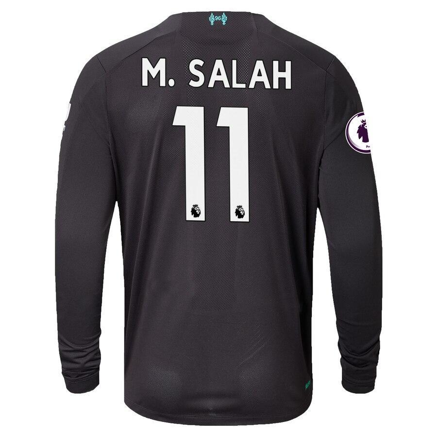 Mohamed Salah Liverpool New Balance 2019/20 Third Replica Long Sleeve Player Jersey - Black