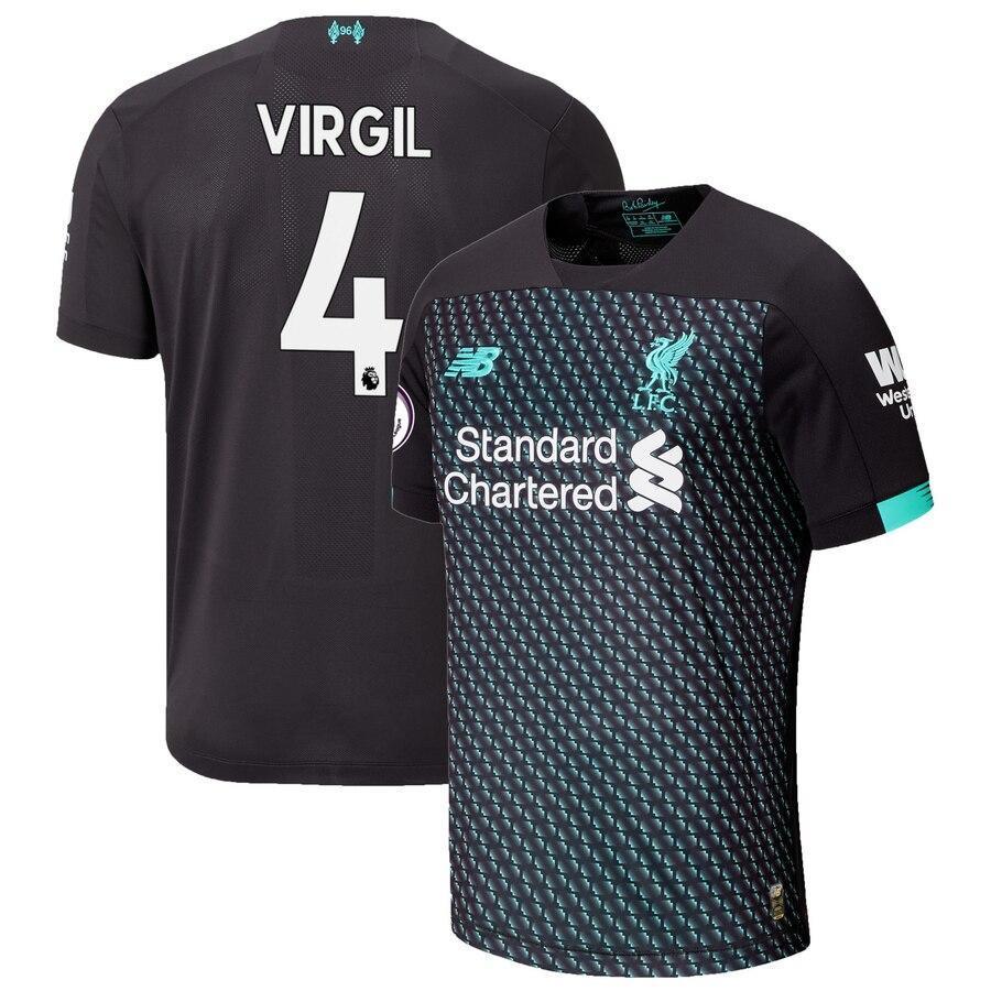 Virgil Van Dijk Liverpool New Balance 2019/20 Third Replica Player Jersey - Black