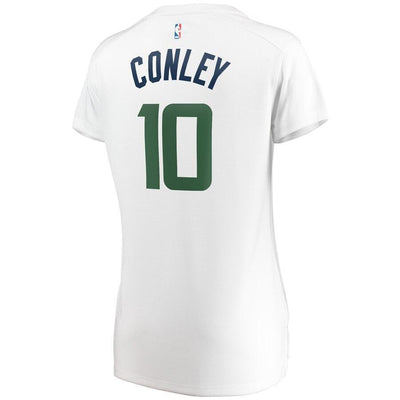 White Mike Conley Utah Jazz Women's Fast Break Replica Jersey – Association Edition