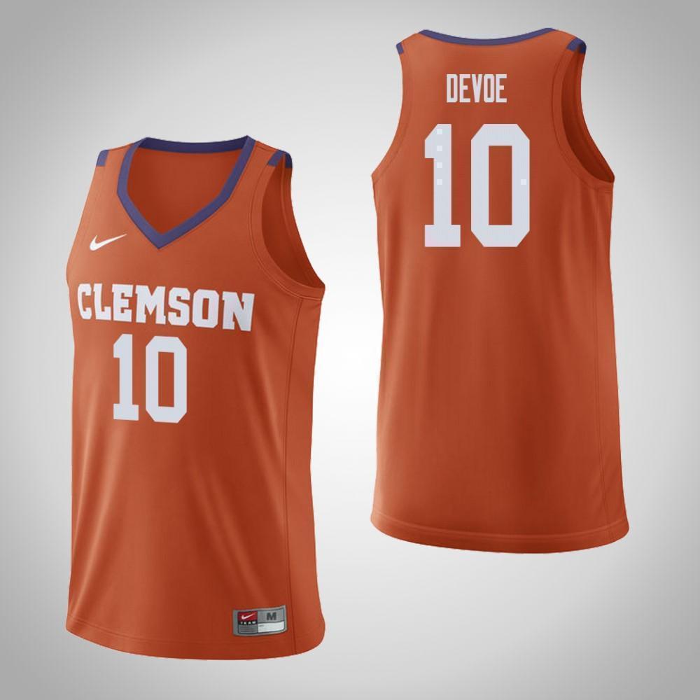 Gabe DeVoe Clemson Tigers Basketball Jersey