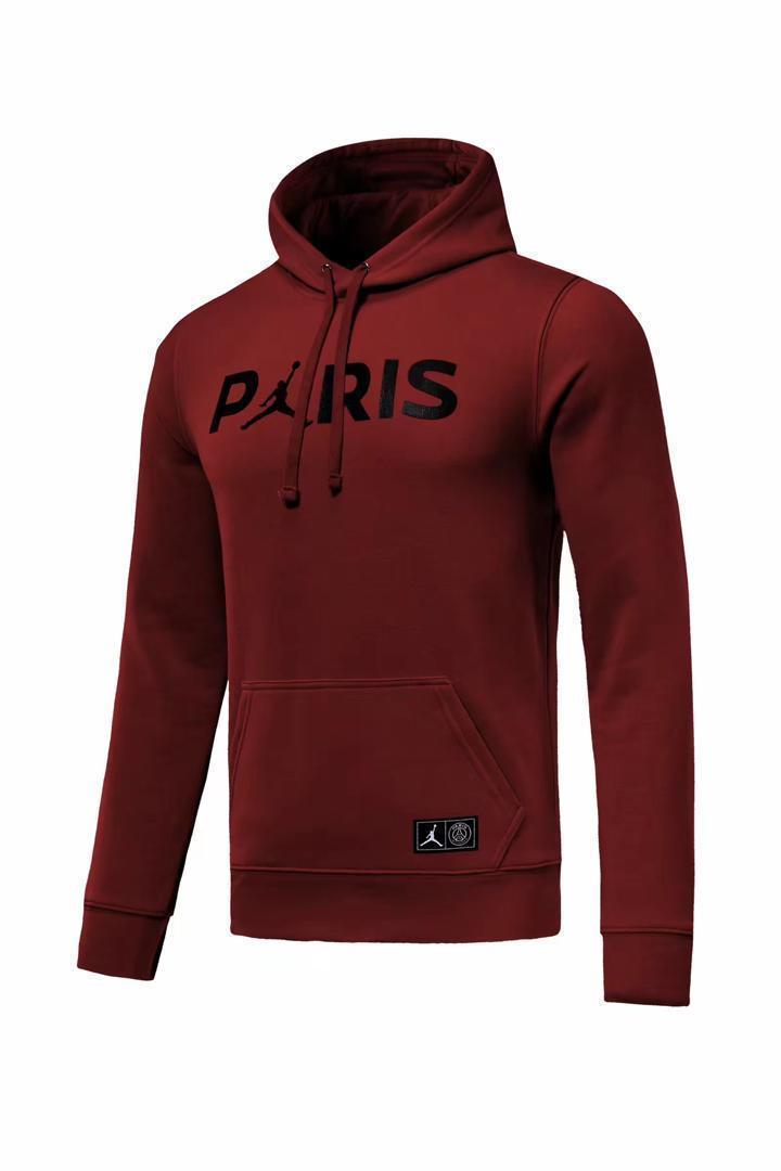 Paris Saint-Germain X Air Jordan Maroon Pullover Hoodie
