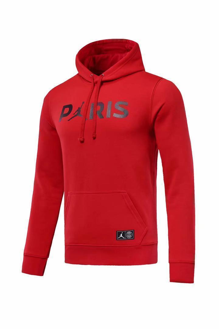 Paris Saint-Germain X Air Jordan Red Pullover Hoodie
