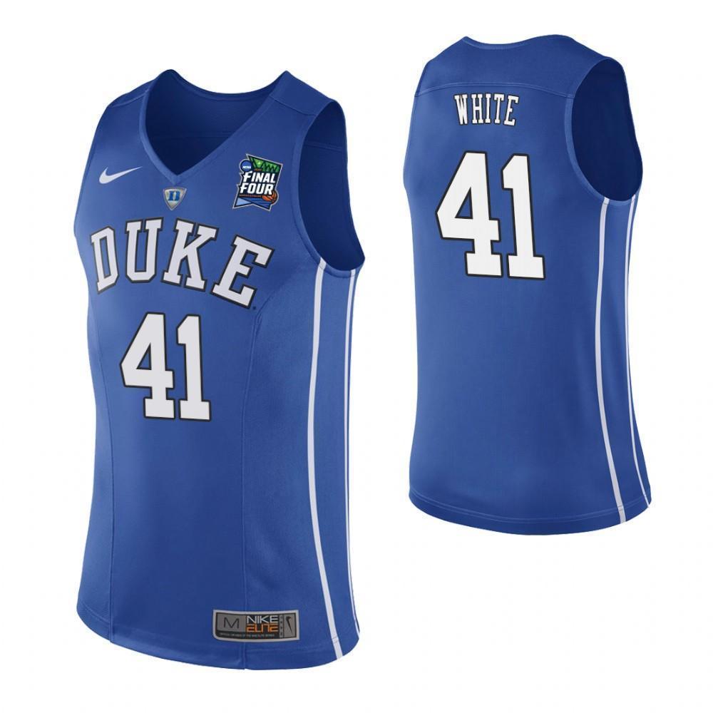 Jack White Duke Blue Devils 2019 Final Four Basketball Jersey - Blue