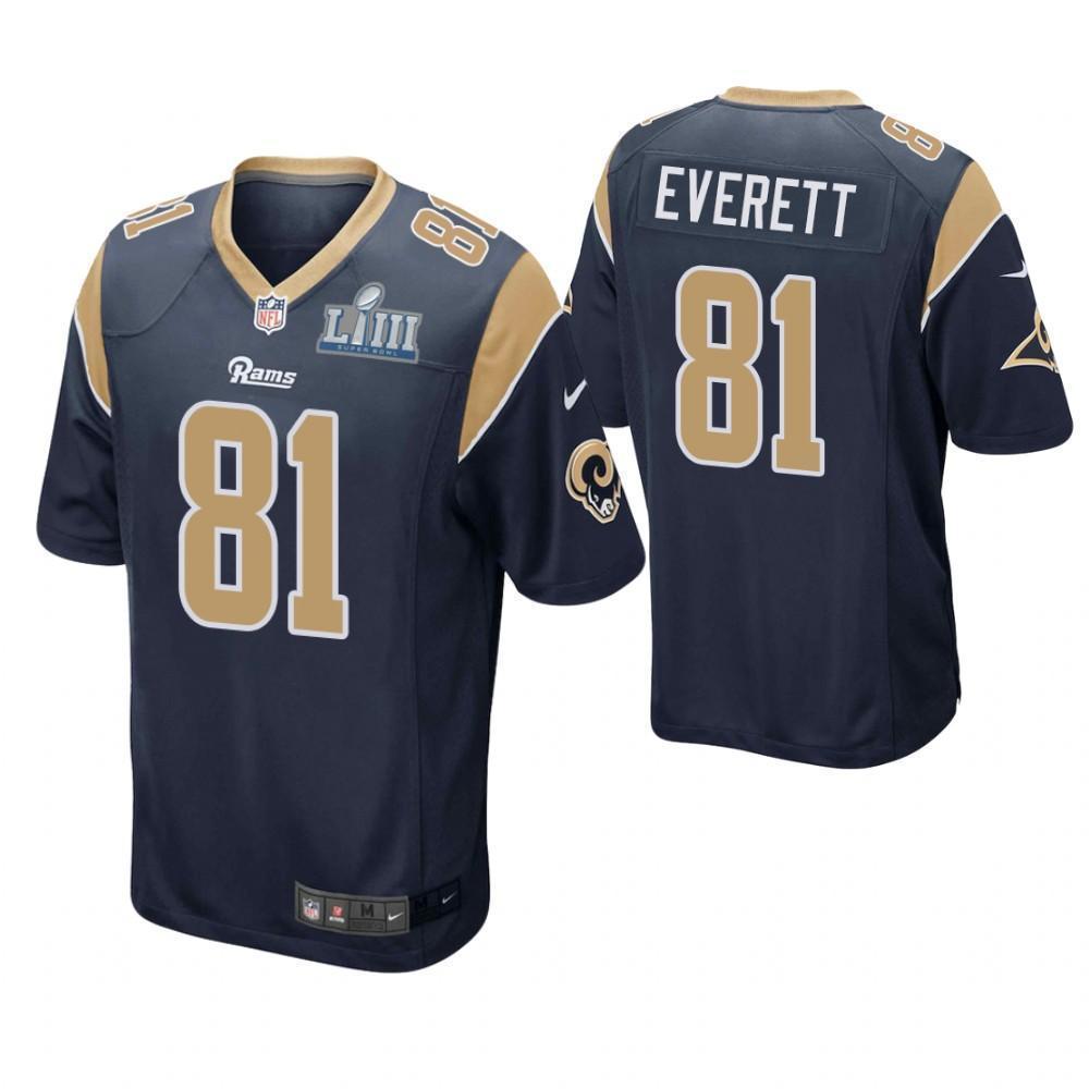 Gerald Everett Los Angeles Rams Super Bowl LIII Game Jersey