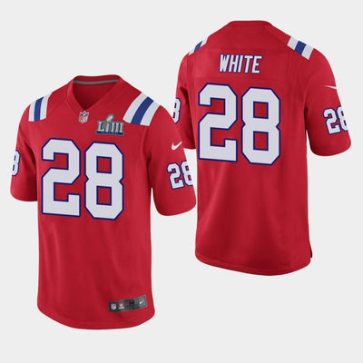 James White New England Patriots Super Bowl LIII Game Jersey