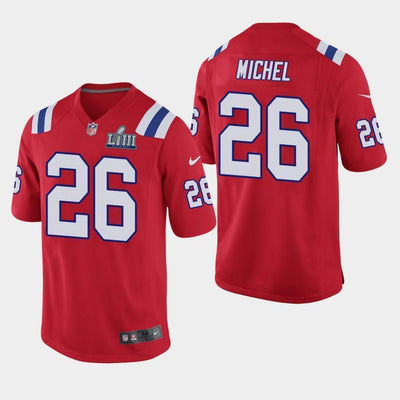 Sony Michel New England Patriots Super Bowl LIII Game Jersey