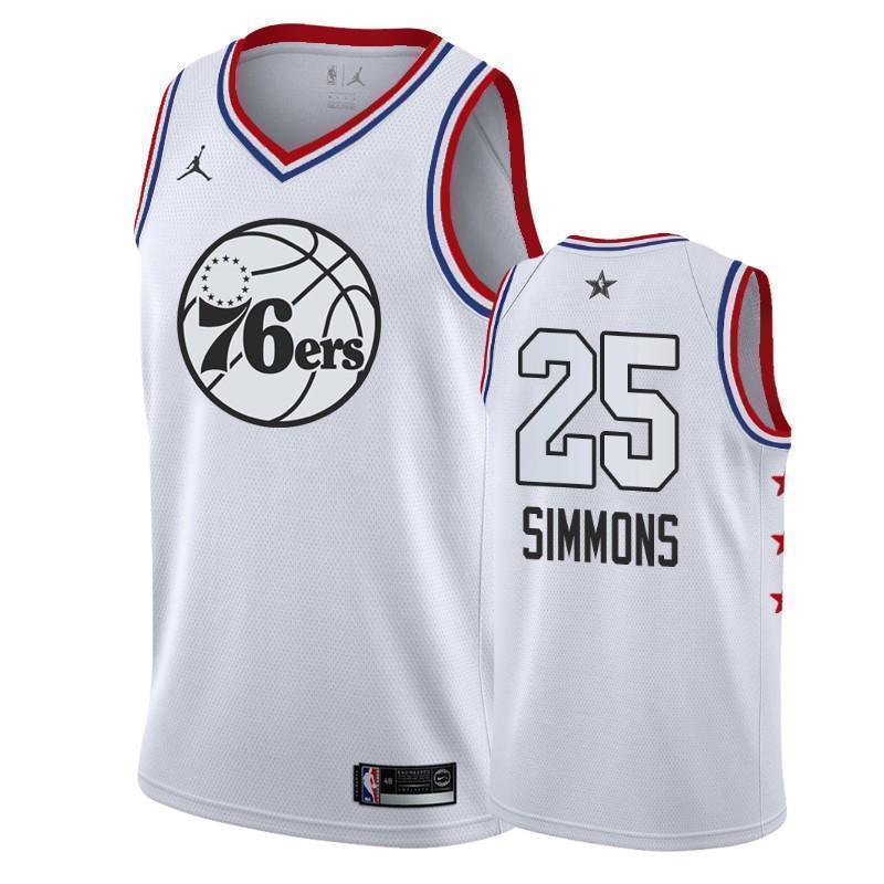 Philadelphia 76ers #25 Ben Simmons 2019 ALL STAR Swingman Jersey