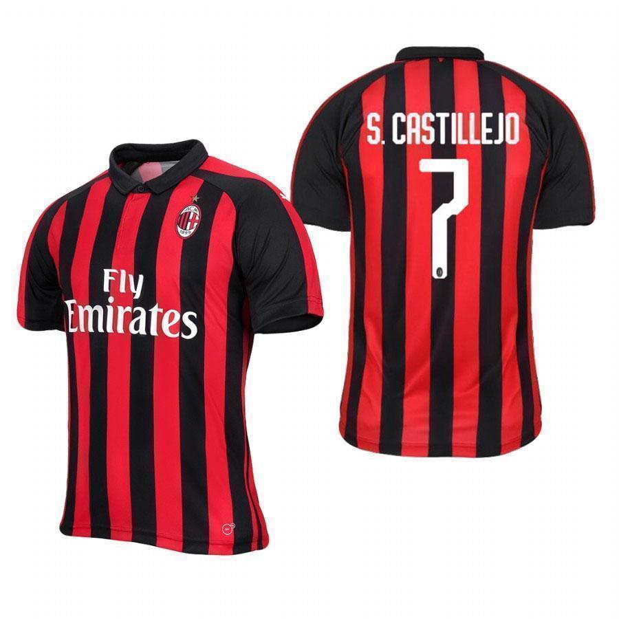 Samu Castillejo AC Milan Home Jersey 2018/19