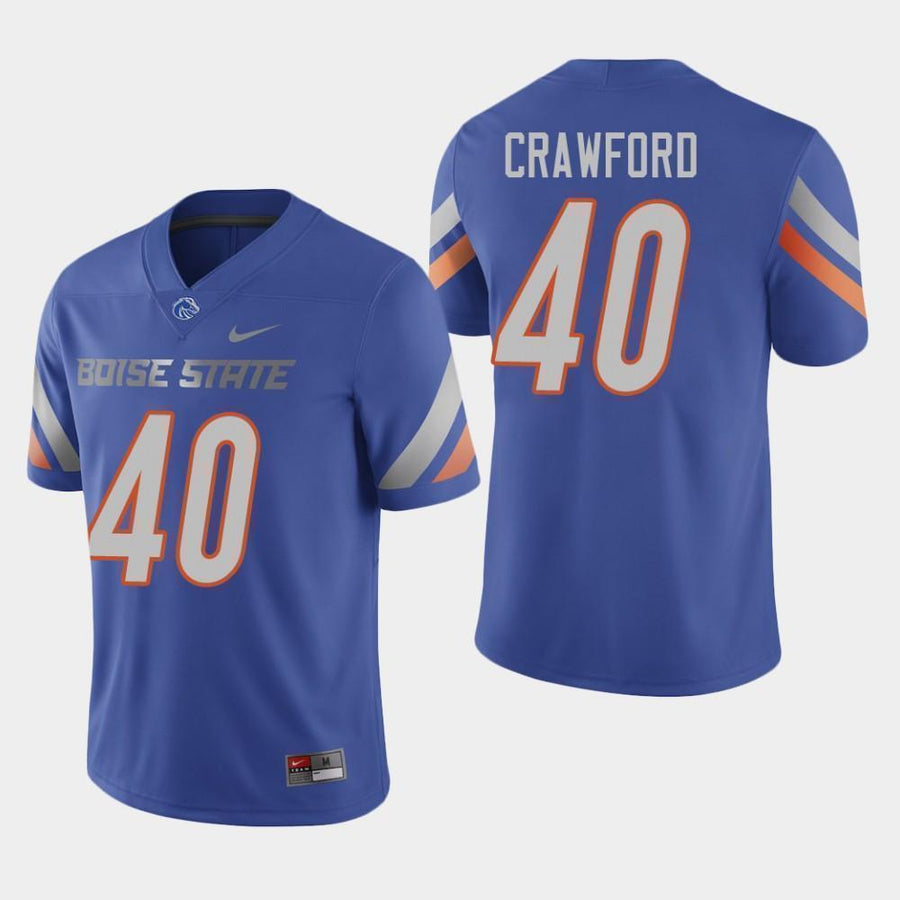 Tyrone Crawford Boise State Broncos Football Jersey - Royal
