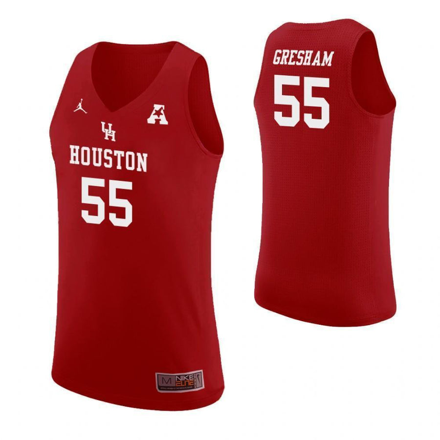 Brison Gresham Houston Cougars Basketball Jersey - Red