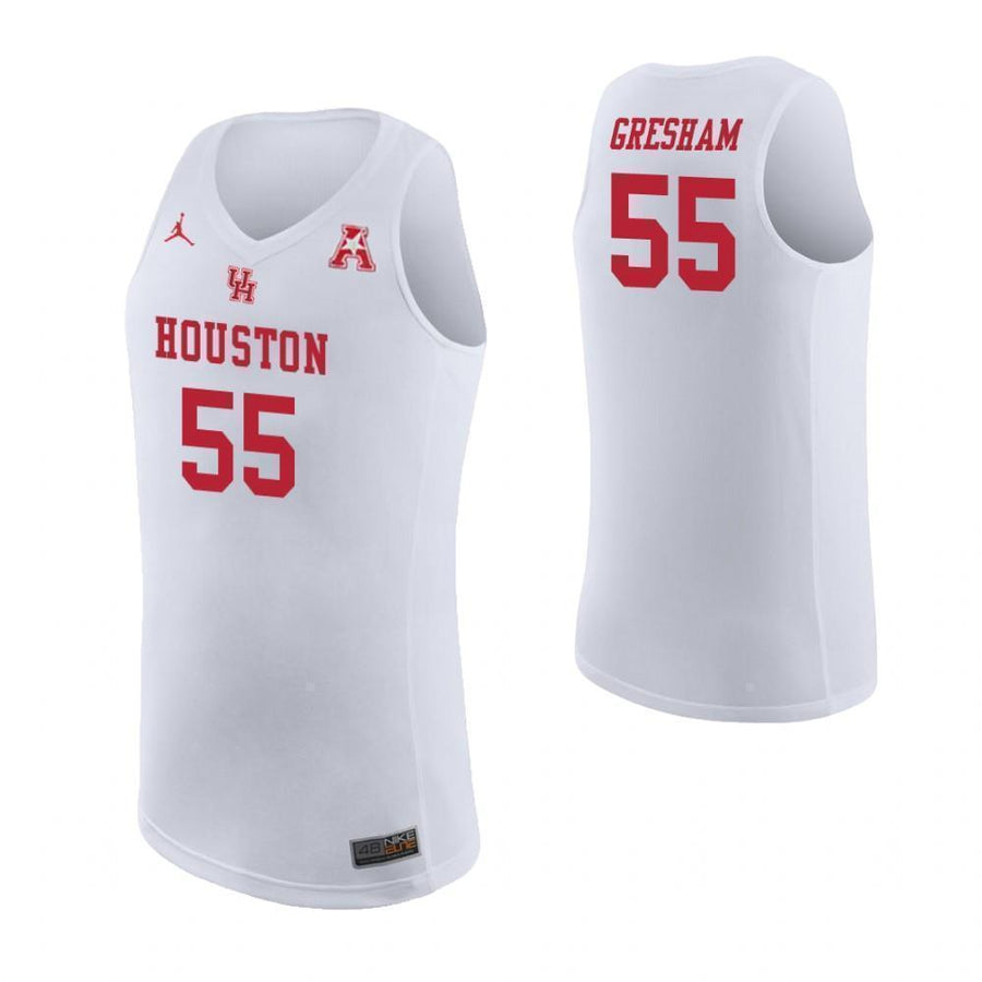Brison Gresham Houston Cougars Basketball Jersey - White