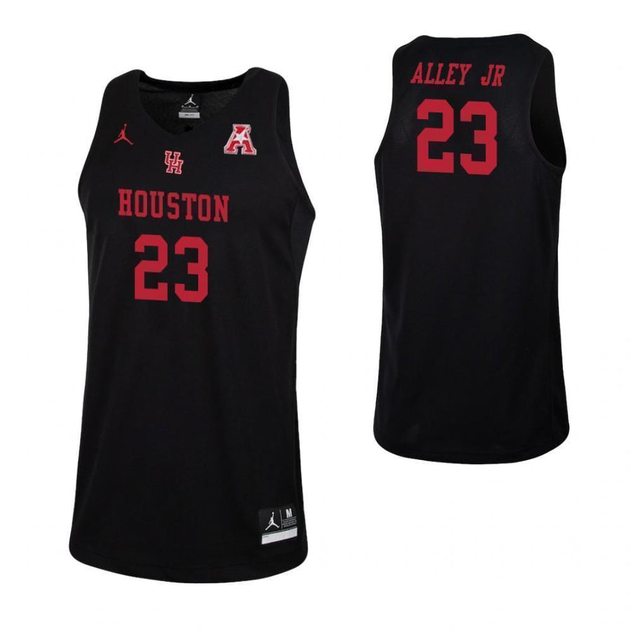 Cedrick Alley Jr Houston Cougars Basketball Jersey - Black