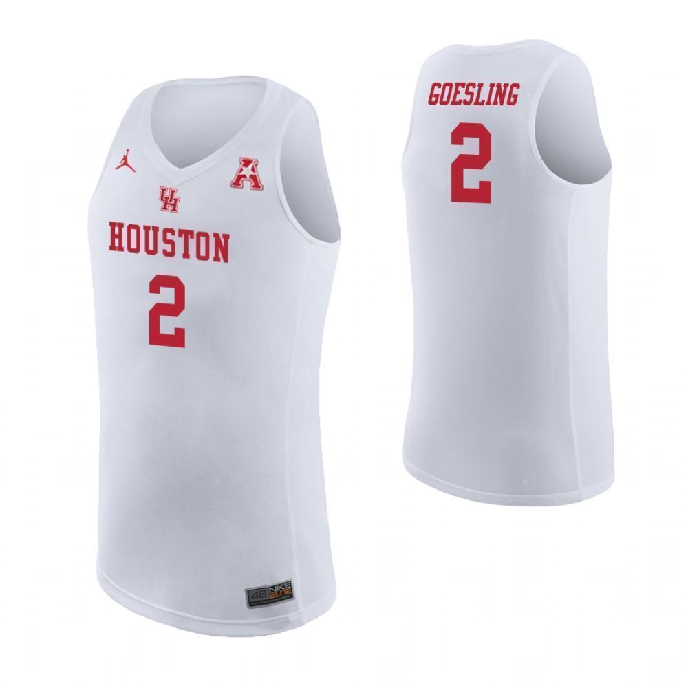 Landon Goesling Houston Cougars Basketball Jersey - White