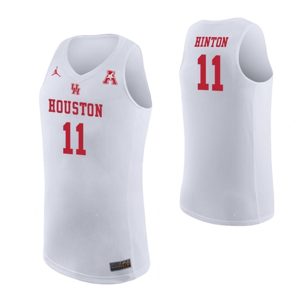 Nate Hinton Houston Cougars Basketball Jersey - White