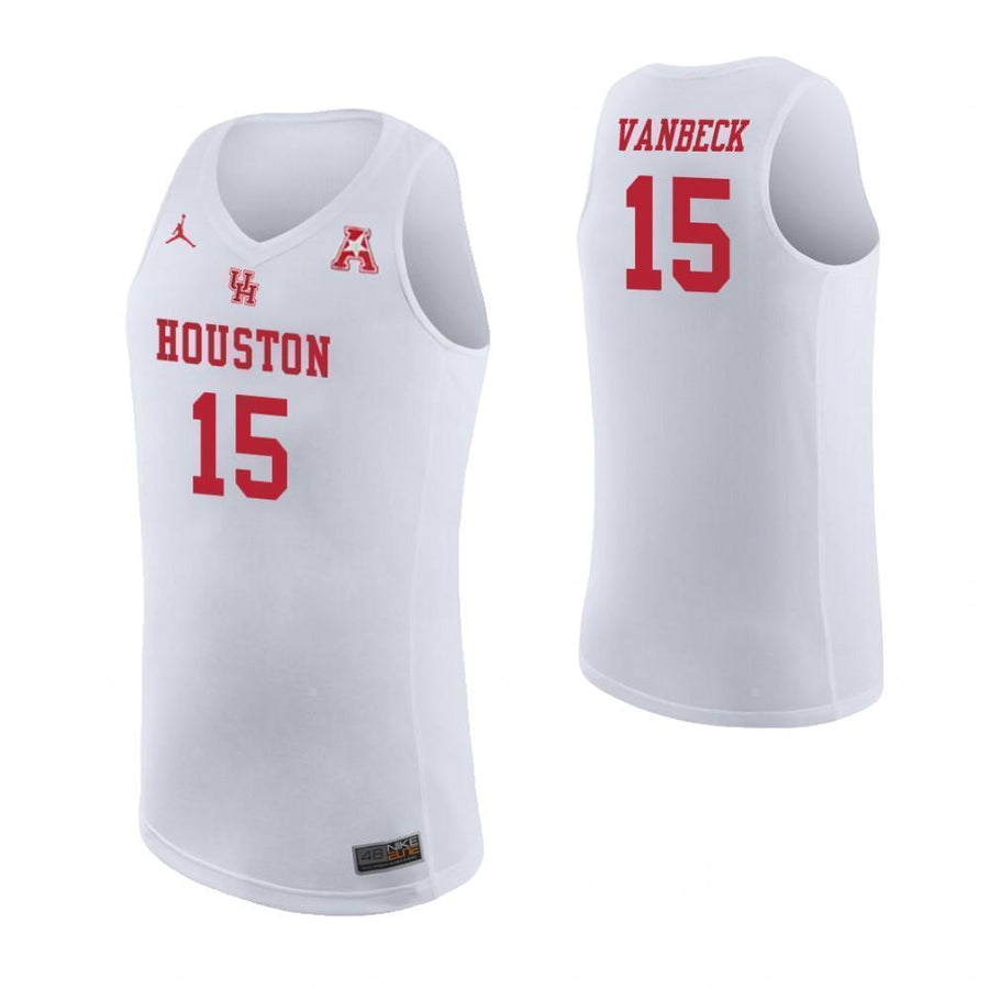 Neil VanBeck Houston Cougars Basketball Jersey - White