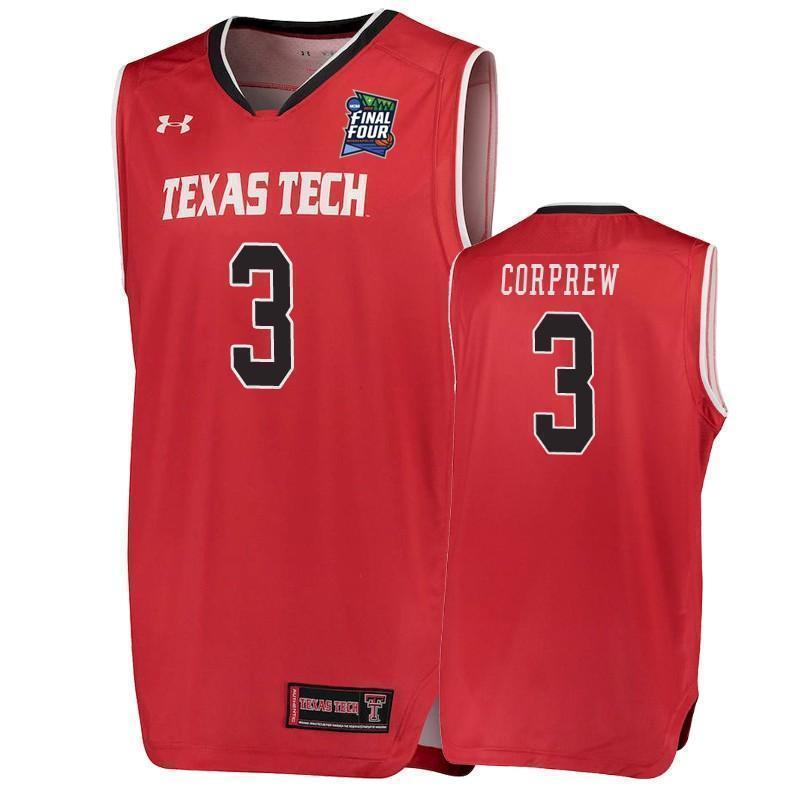 Deshawn Corprew Texas Tech Red Raiders 2019 Final Four Basketball Jersey - Red