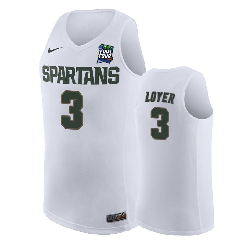 Foster Loyer Michigan State Spartans 2019 Final Four Basketball Jersey - White