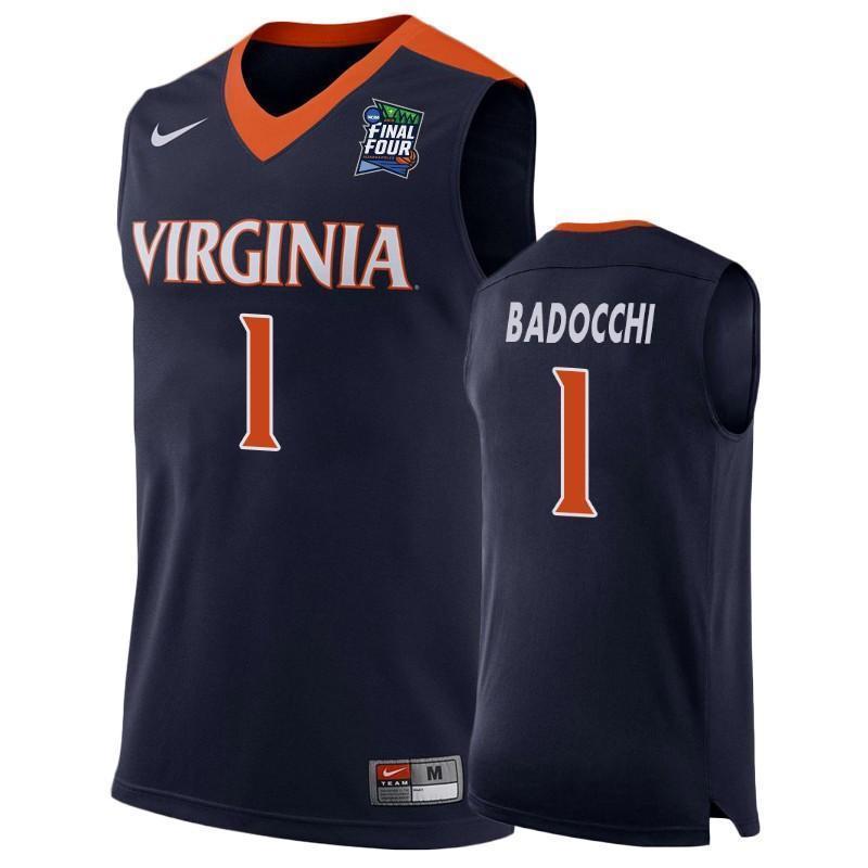 Francesco Badocchi Virginia Cavaliers 2019 Final Four Basketball Jersey - Navy