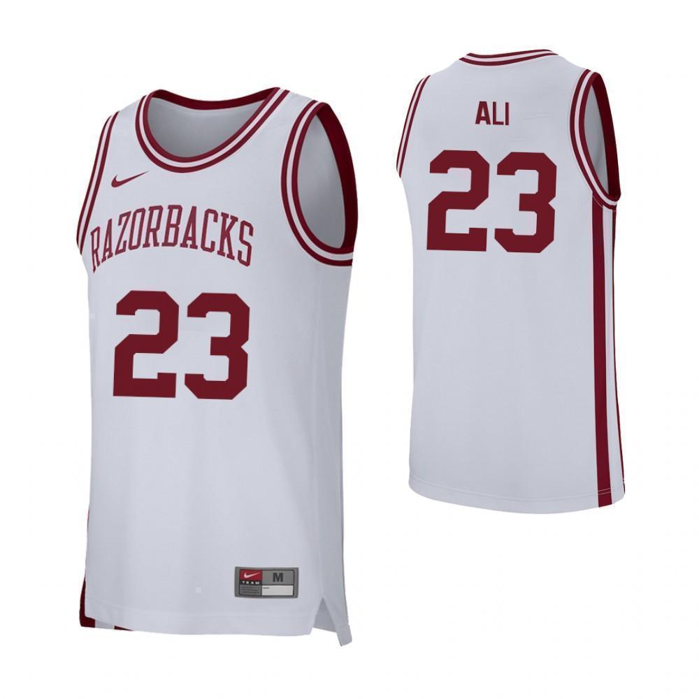 Ibrahim Ali Arkansas Razorbacks Basketball Jersey - White