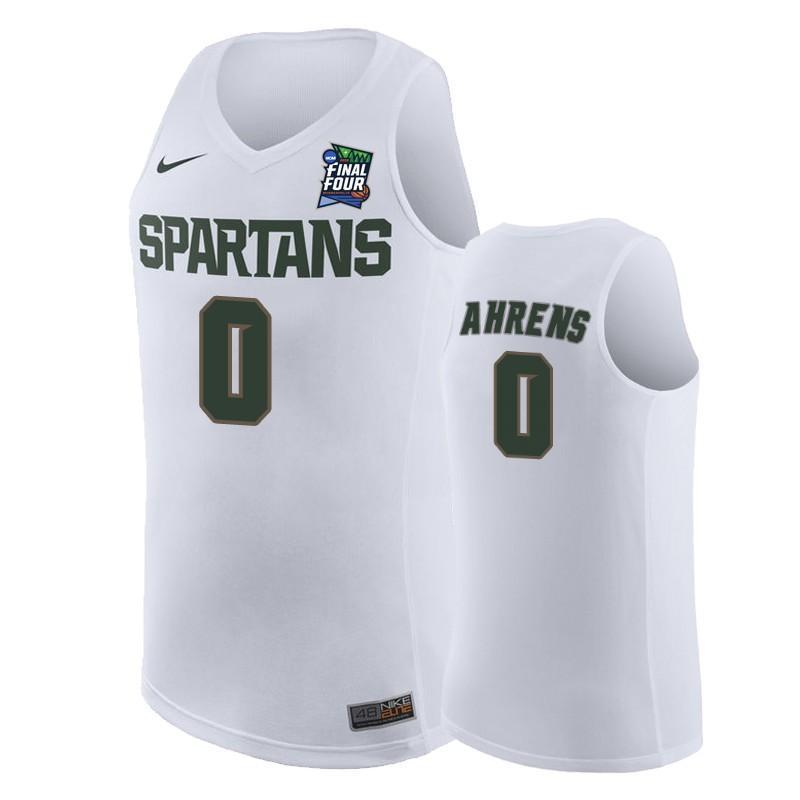 Kyle Ahrens Michigan State Spartans 2019 Final Four Basketball Jersey - White