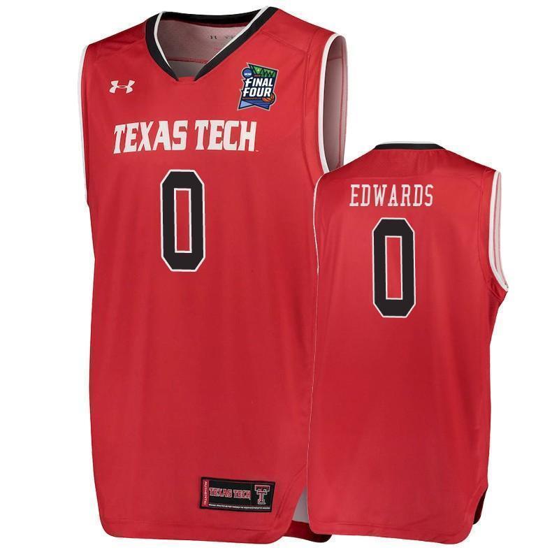 Kyler Edwards Texas Tech Red Raiders 2019 Final Four Basketball Jersey - Red