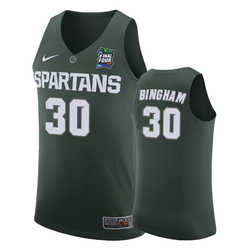 Marcus Bingham Jr Michigan State Spartans 2019 Final Four Basketball Jersey - Green