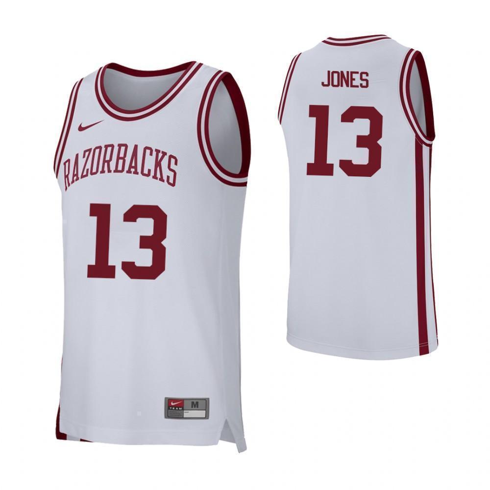 Mason Jones Arkansas Razorbacks Basketball Jersey - White