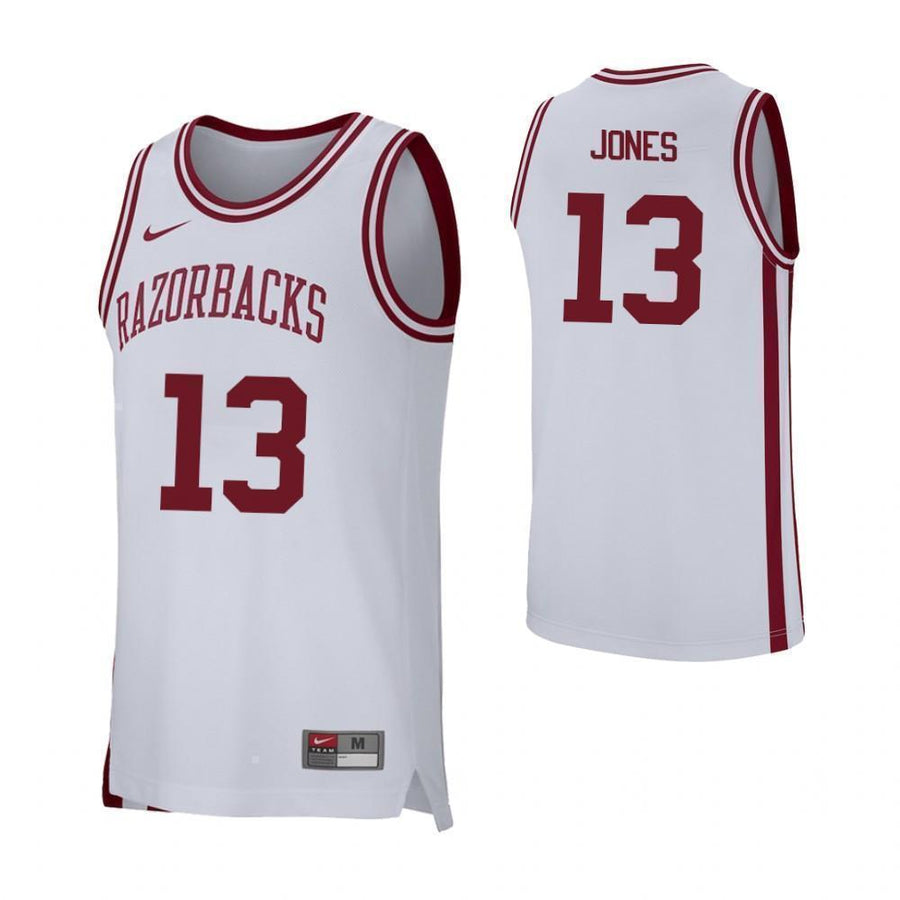 Mason Jones Arkansas Razorbacks Basketball Jersey - White