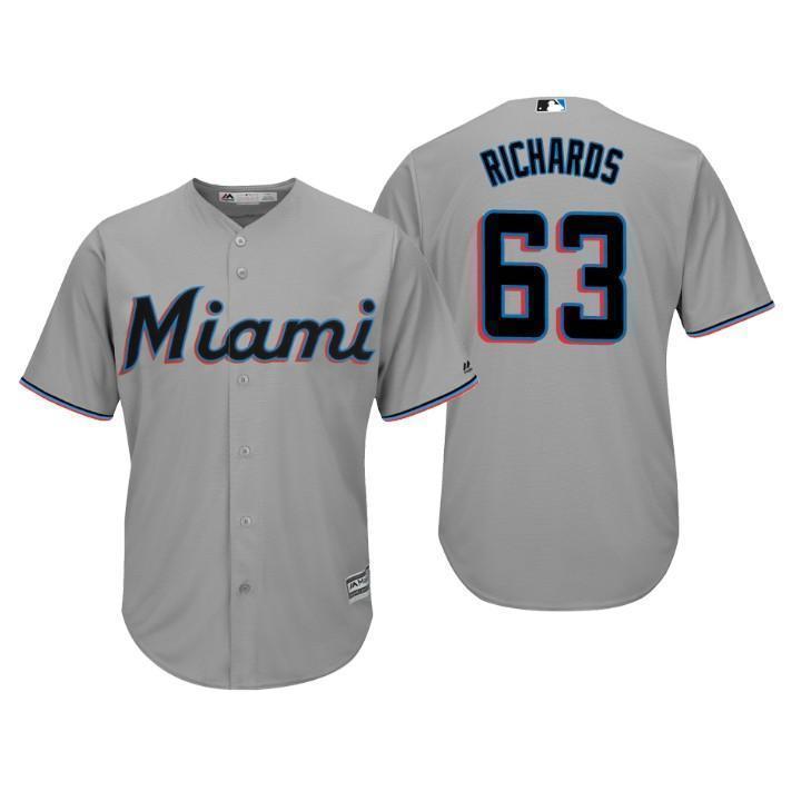 Trevor Richards Miami Marlins 2019 Baseball Player Jersey