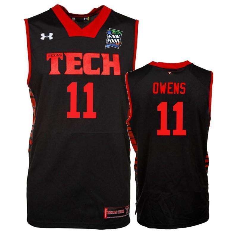 Tariq Owens Texas Tech Red Raiders 2019 Final Four Basketball Jersey - Black