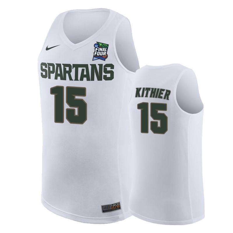 Thomas Kithier Michigan State Spartans 2019 Final Four Basketball Jersey - White