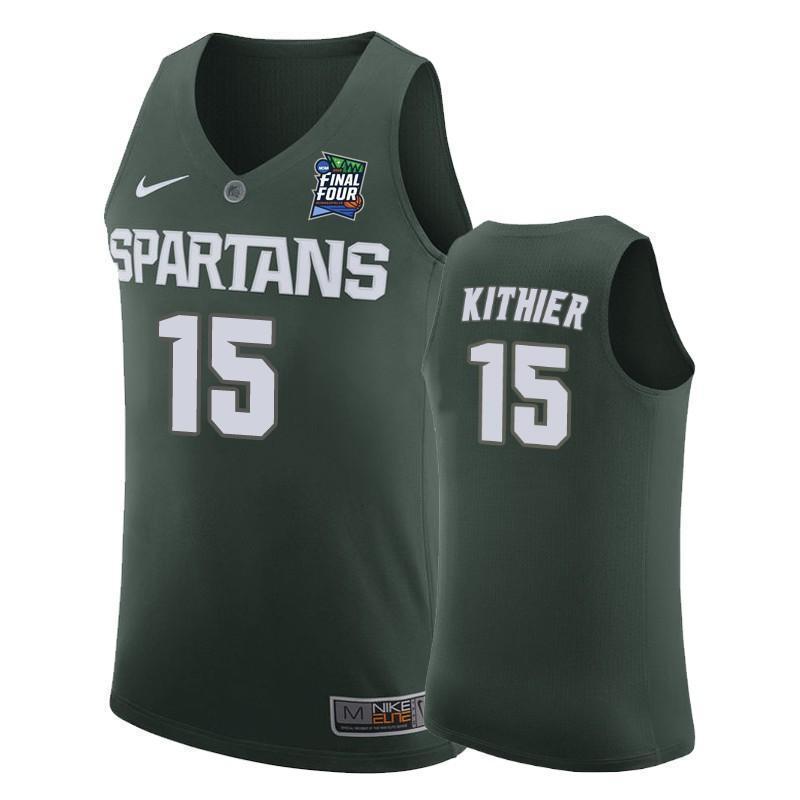 Thomas Kithier Michigan State Spartans 2019 Final Four Basketball Jersey - Green