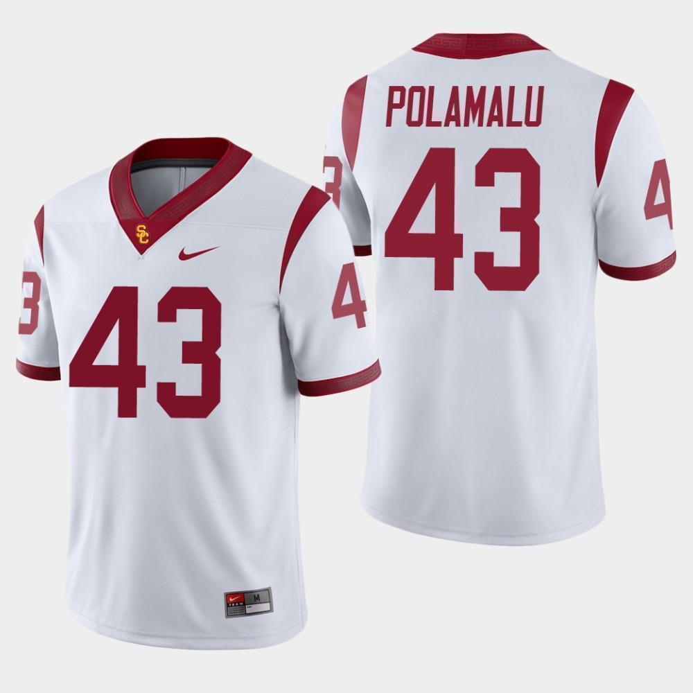 Troy Polamalu USC Trojans Football Jersey - White