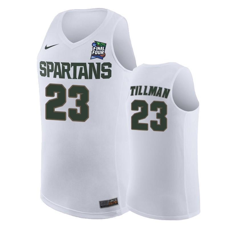 Xavier Tillman Michigan State Spartans 2019 Final Four Basketball Jersey - White