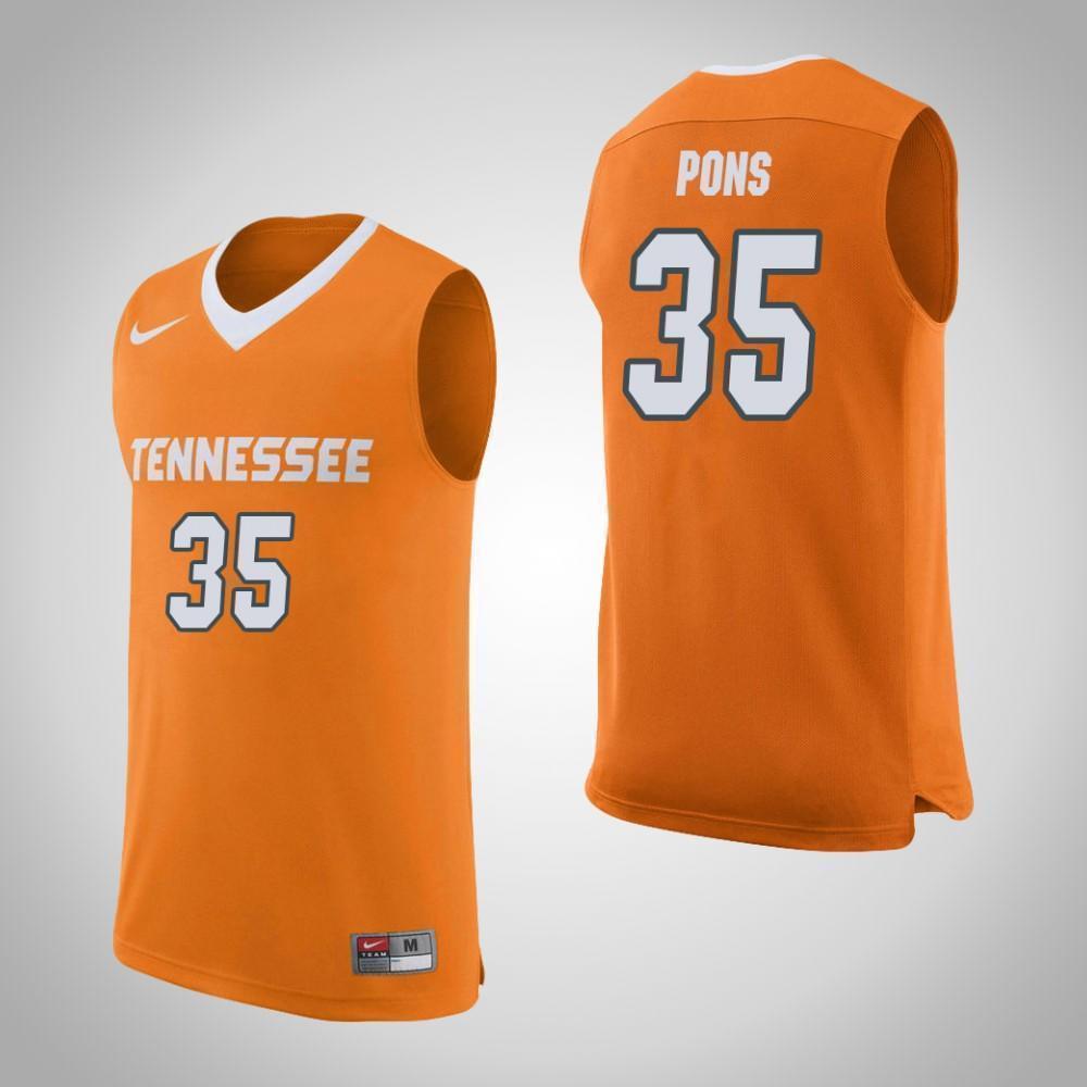Yves Pons Tennessee Volunteers Basketball Jersey-Orange